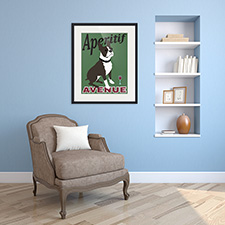 aeritif dog framed printt