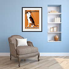 destination dog framed print