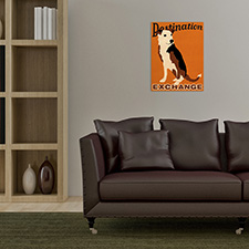 destination dog wooden print